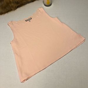 Anthropologie Eri + Ali Peach Scallop Tank Top